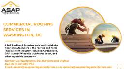 Roofing Commercial In Washington, DC - ASAP Roofing & Exteriors