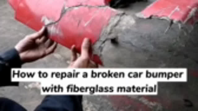 How to repair a broken car bumper with fiberglass material