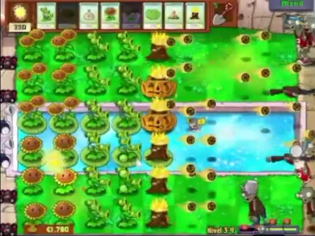 Plantas contra zombies - nivel 3-4 av 2