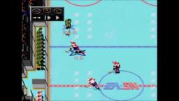 NHLPA 93 - Bloody Injury - Sega Genesis Gameplay