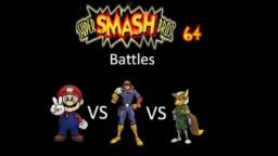 Super Smash Bros 64 Battles #130: Mario vs Captain Falcon vs Fox