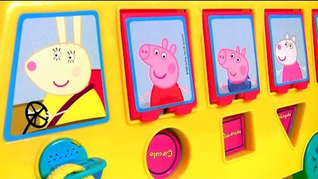 Play Doh Peppa Pig Pop-up Surprise School Bus Toy Surprise Eggs Disney Frozen Shopkins Fashems