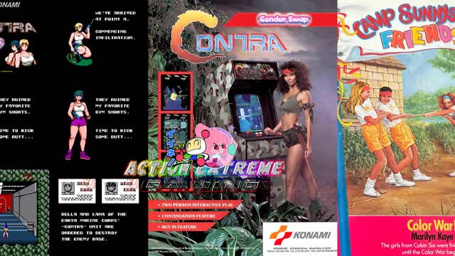 Action Extreme Gaming 2025 - Contra Gender Swap: Female Characters (Nes Rom Hack) Part 1