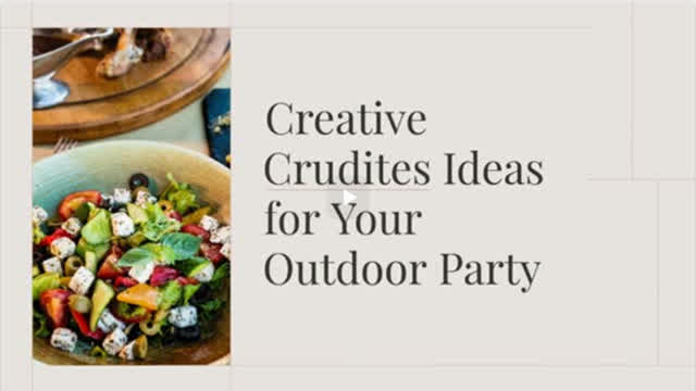 Creative Crudites Ideas For Outdoor Party