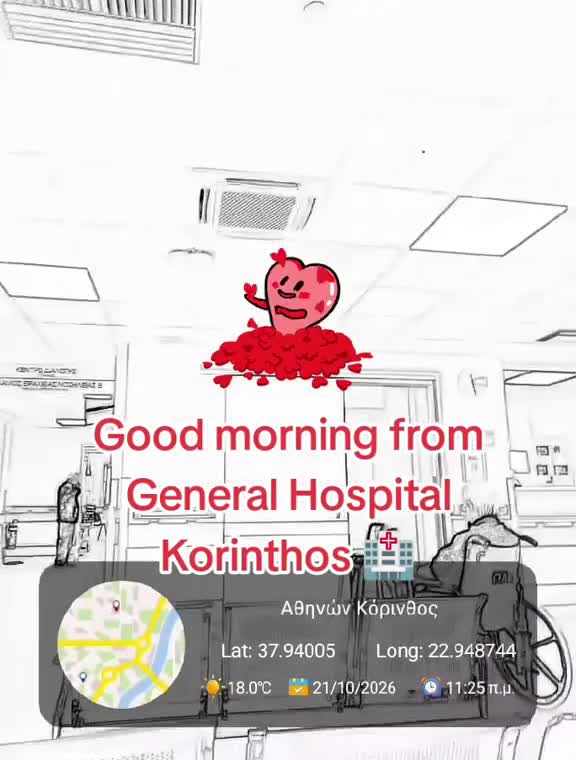 Good morning from General Hospital Korinthos 🏥 Good morning from General Hospital Korinthos 🏥