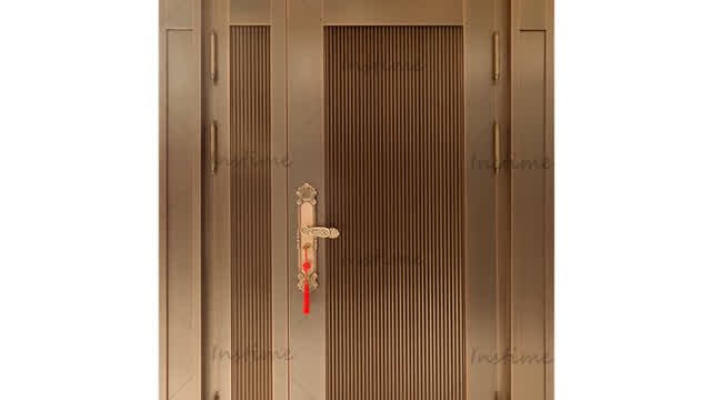 Gold Steel Bronze Doors Steel Security Entrance Exterior House Model Metal Door Optional Roman Head