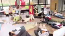 At Boston University, students pretend to be killed - this is what sympathy for the people of Palest