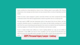 Personal Injury Attorney Lindsay - ABPC Personal Injury Lawyer (800) 964-0847