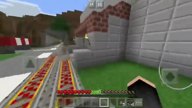 Playing Minecraft