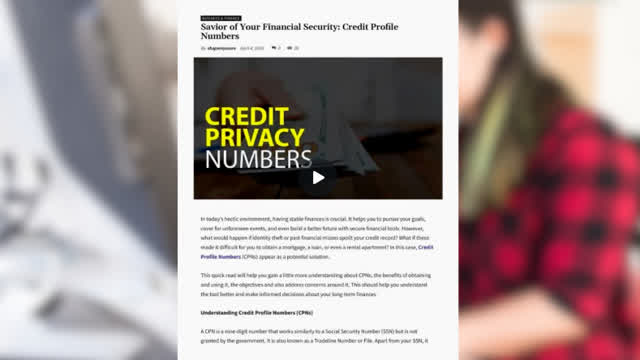 Create and Improve Credit Score with Financial Savior | Credit Profile Numbers
