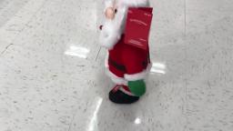 Gemmy 2019 animated target side stepper Santa