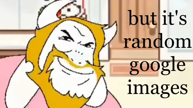 Asgore Runs Over Dess, but its random google images