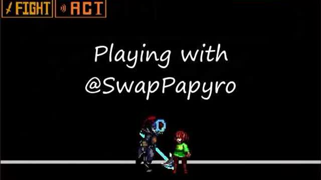Playing Undertale games with @SwapPapyro!