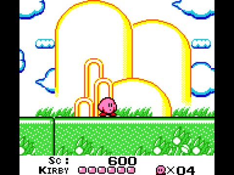 Kirby's Dream Land - Kirby dancing during pause.