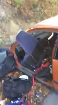 dumbass skates his car and crashes