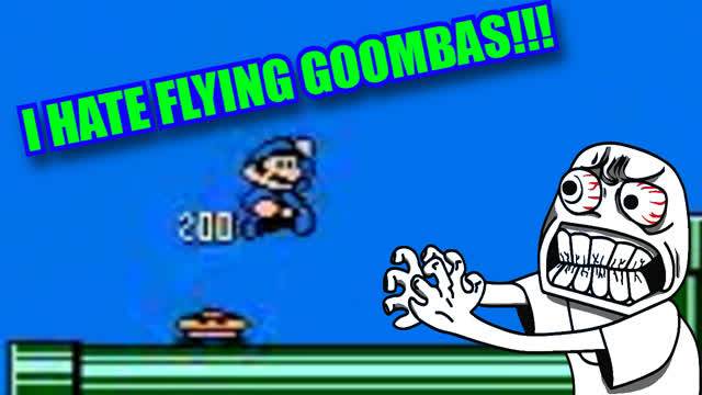I HATE FLYING GOOMBAS!!! | super mario blue