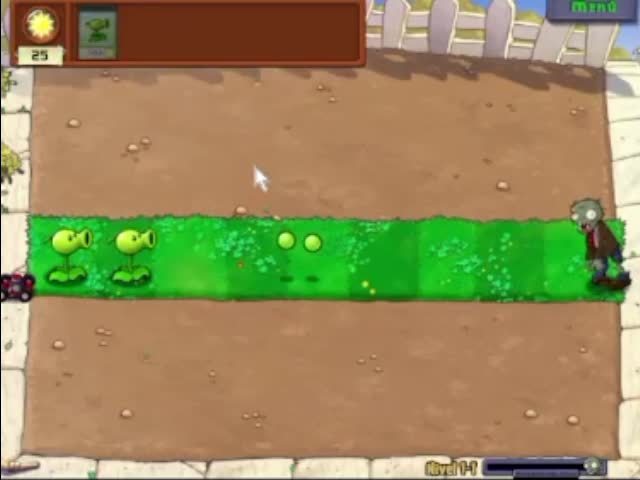 Plantas contra zombies - nivel 1-1