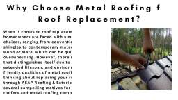 Trusted Metal Roofing Company for Residential Properties | ASAP Roofing & Exteriors