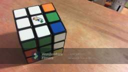 Rubiks cube solves itself (stop motion)