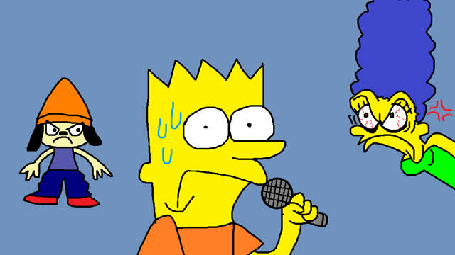 Bart simpson steals parappa's microphone gone wrong