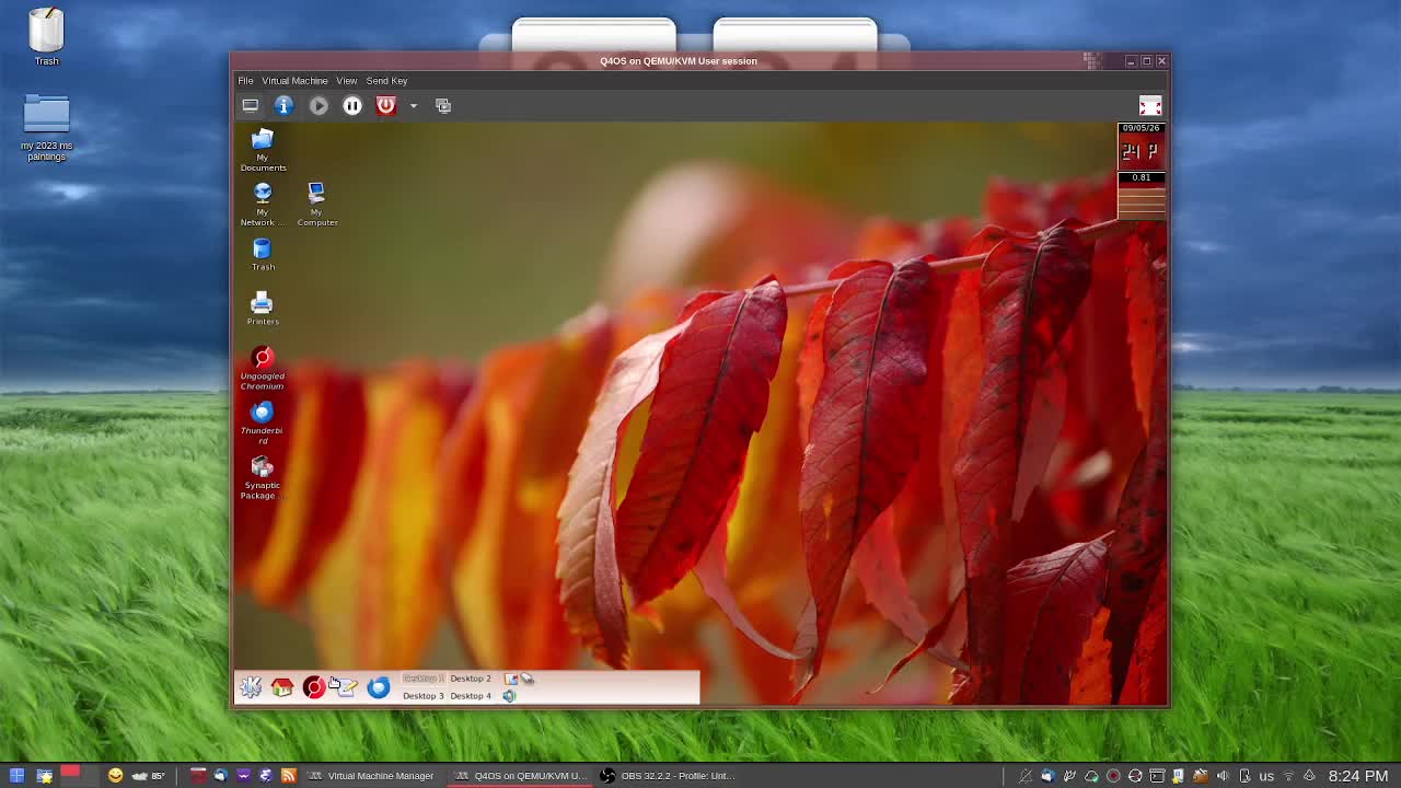 My Q4OS TDE Desktop In VM