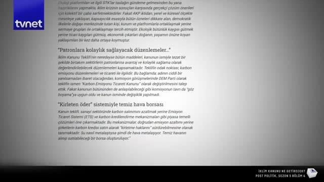 İklim kanunuyla ilgili iki tarafın da anlatmadığı gerçekler