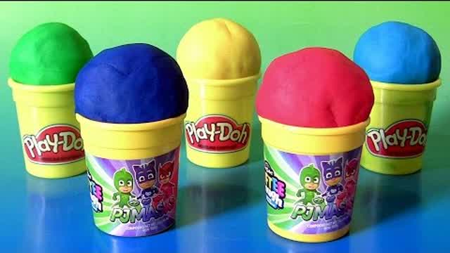 Disney PJ Masks Softee Dough Backpack Stamper with Crayons Markers Stamps Cra-Z-Art Play-Doh Funtoys