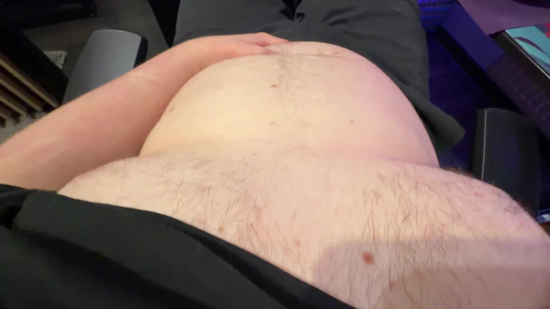 My perspective when I play with my chubby belly!