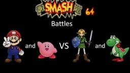 Super Smash Bros 64 Battles #4: Mario and Kirby vs Link and Yoshi