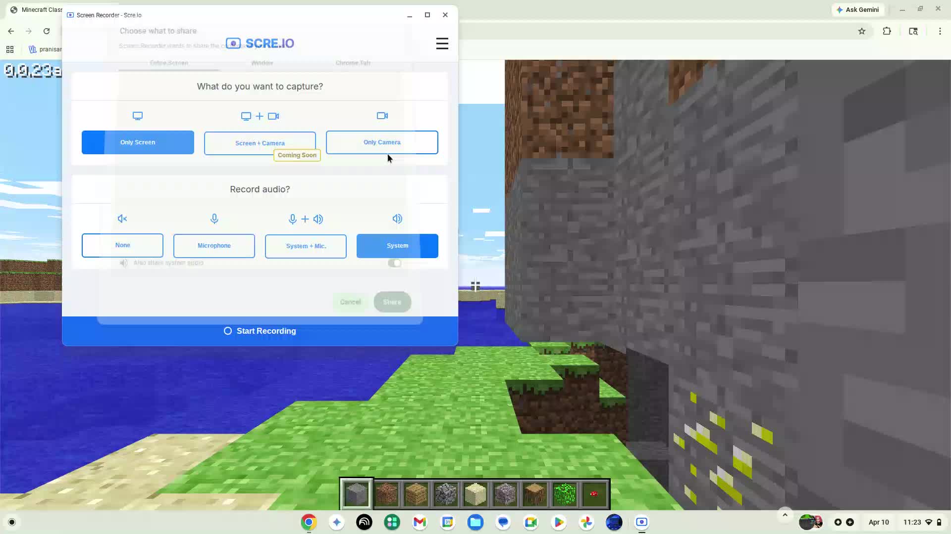 playing minecraft #1