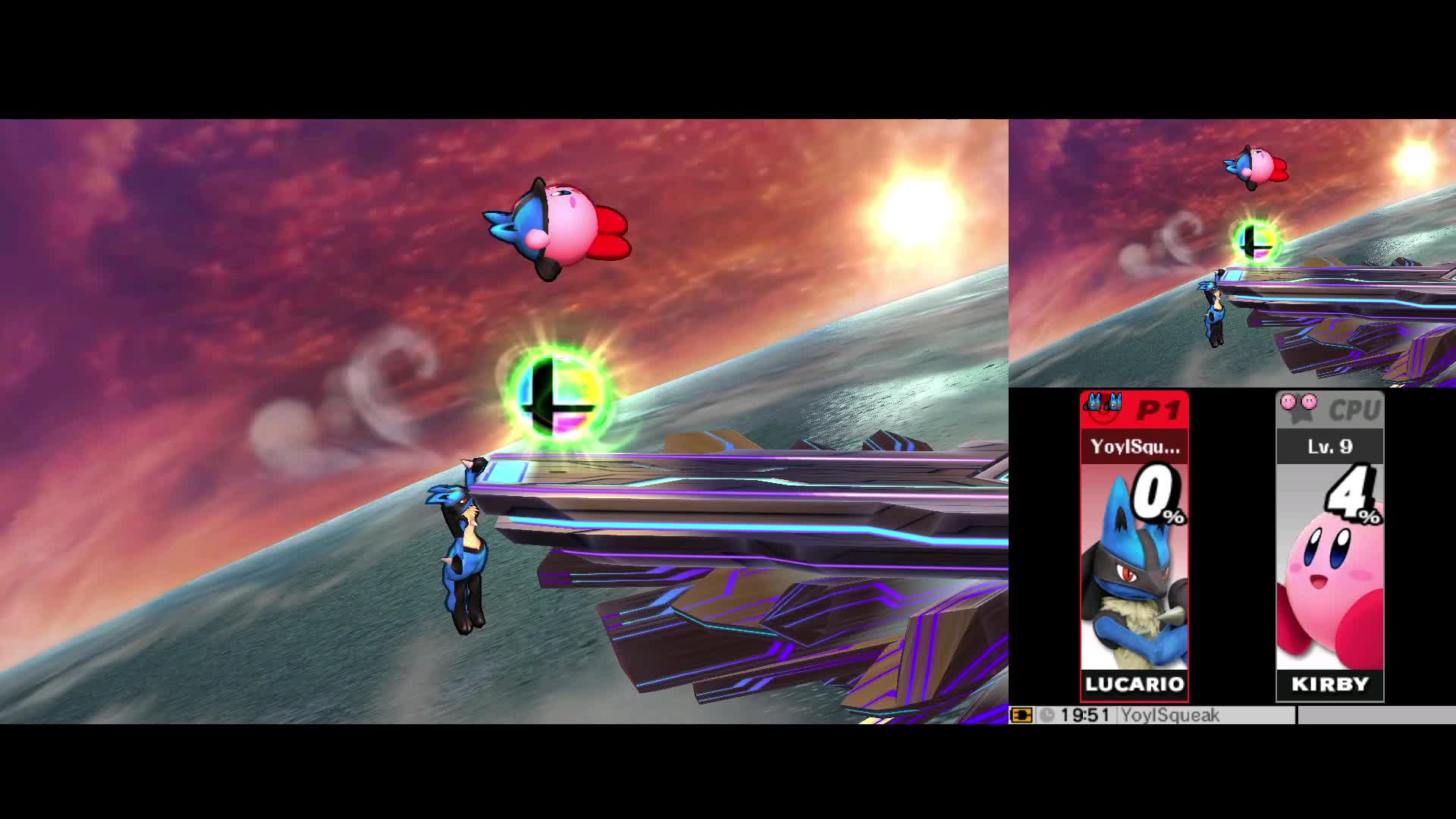 Smash Battle #9| Lucario VS Kirby