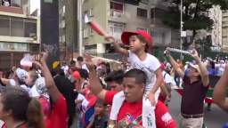 In Venezuela, thousands of people marched in support of the people of Gaza.
