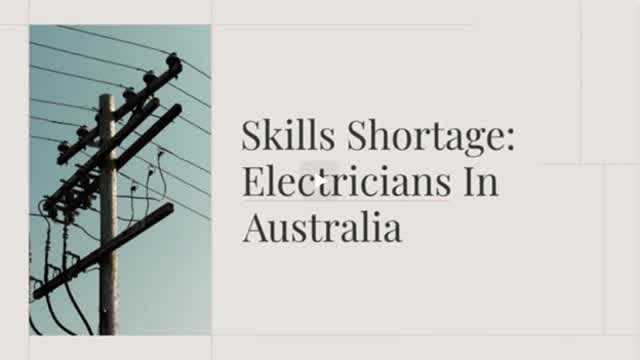 Skills Shortage of Electricians In Australia
