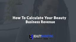 SALES CALCULATION _BEAUTY BUSINESS