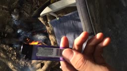throwing a lighter in a fire