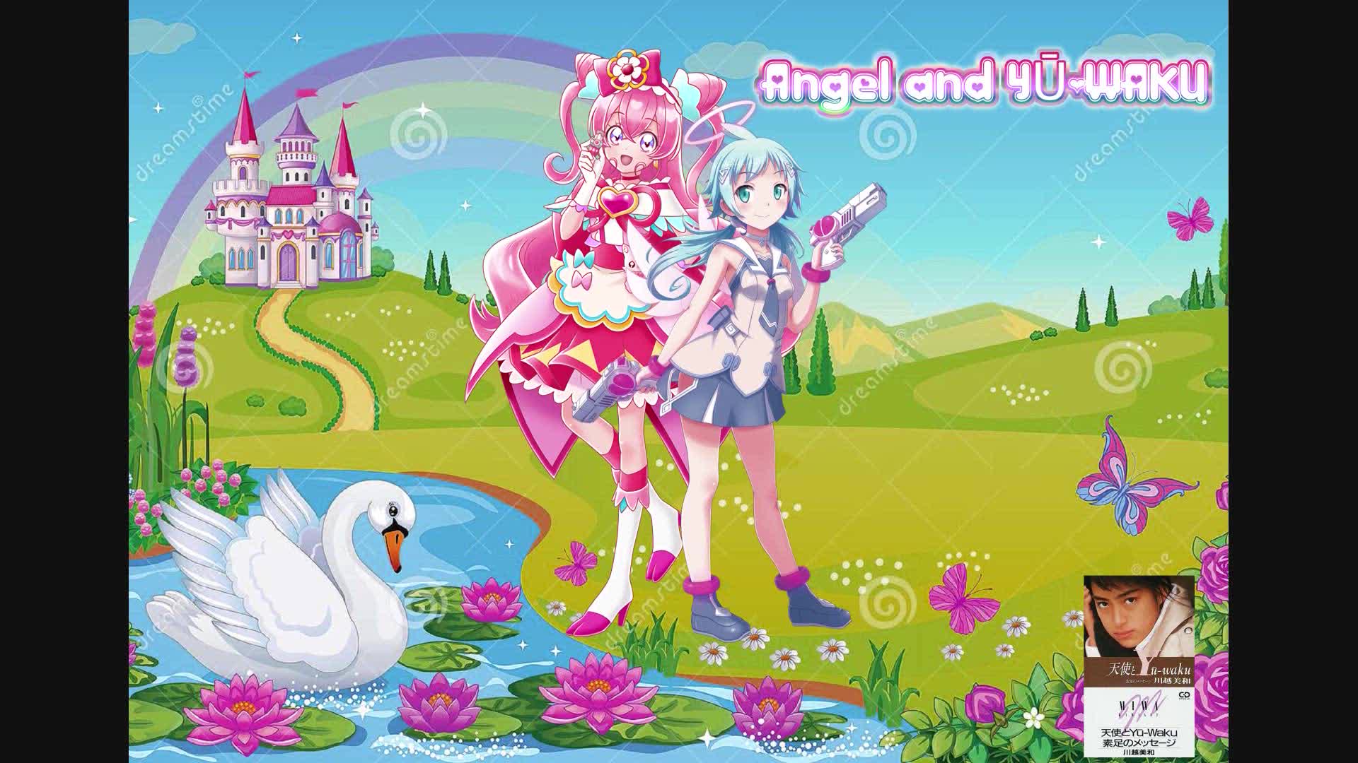 Cure Precious (Delicious Party Precure) and Ekoro (Gal Gun) Custom Wallpaper - Angel and Yū-Waku