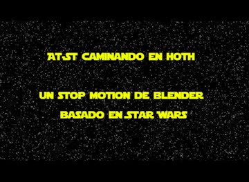 Blender CGI animation AT-ST on hoth