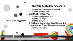 ABS-CBN Iloilo Program Advisory for September 29 2012