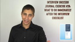153 Journal Exercise 20 What to Do Immediately After The Interview Checklist