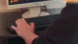 friend playing half life on a pc in OUR mental hospital