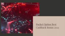 Pocket Option Best Cashback Bonus  2023
