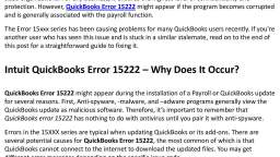 Fix QuickBooks Payroll Update Error 15222 (Effective Methods)
