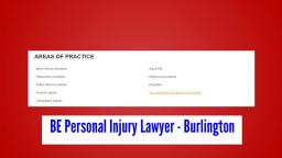 A Personal Injury Lawyer Burlington - BE Personal Injury Lawyer (289) 639-2489