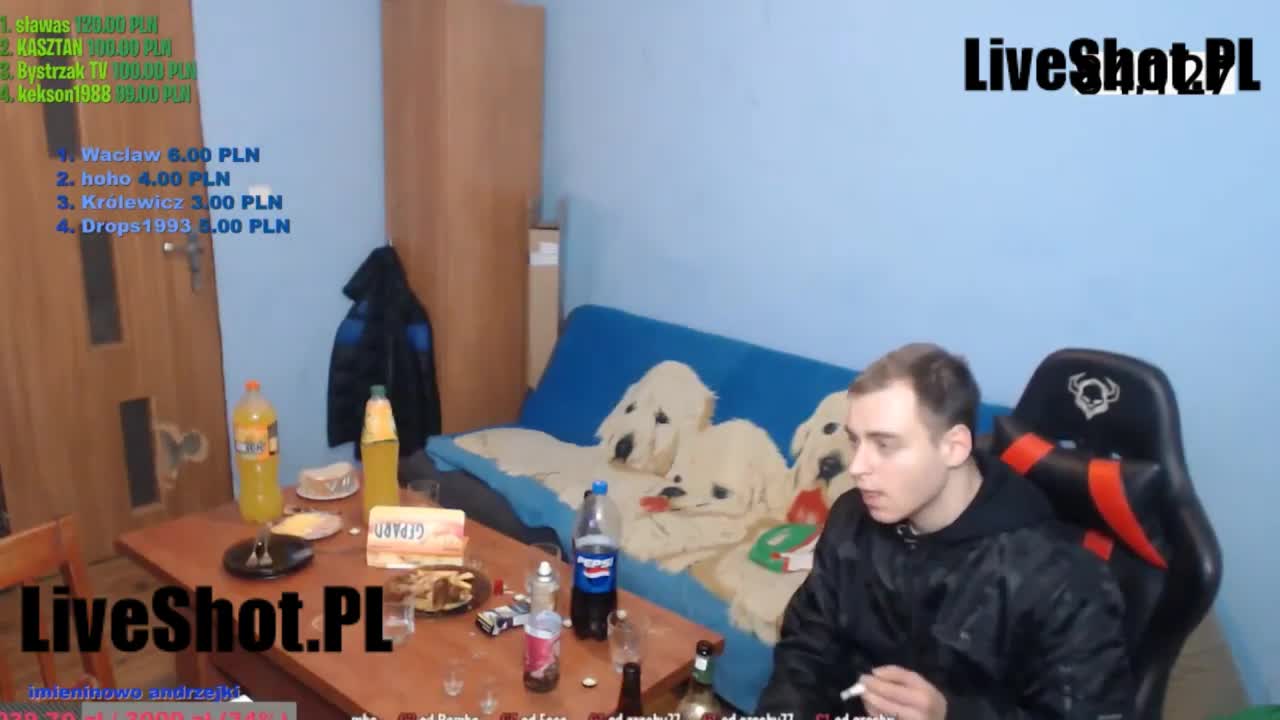 Siedzę najebany po taniej wódce i odpierdalam maniany.