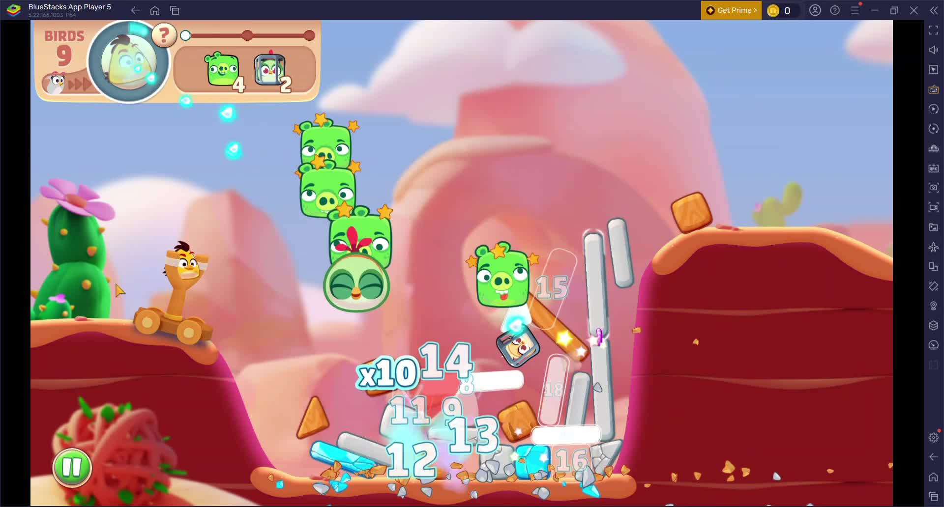 Level 17 Rocky Canyons-Angry Birds Journey