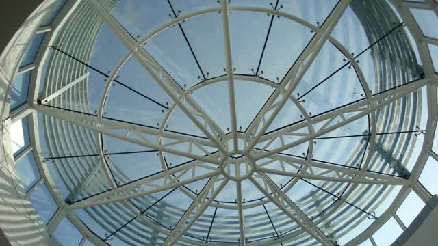 Steel structure glass dome design