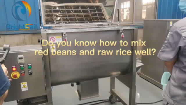 Do you know how to mix red beens and raw rice well?#mixer#mixingmachine#machine