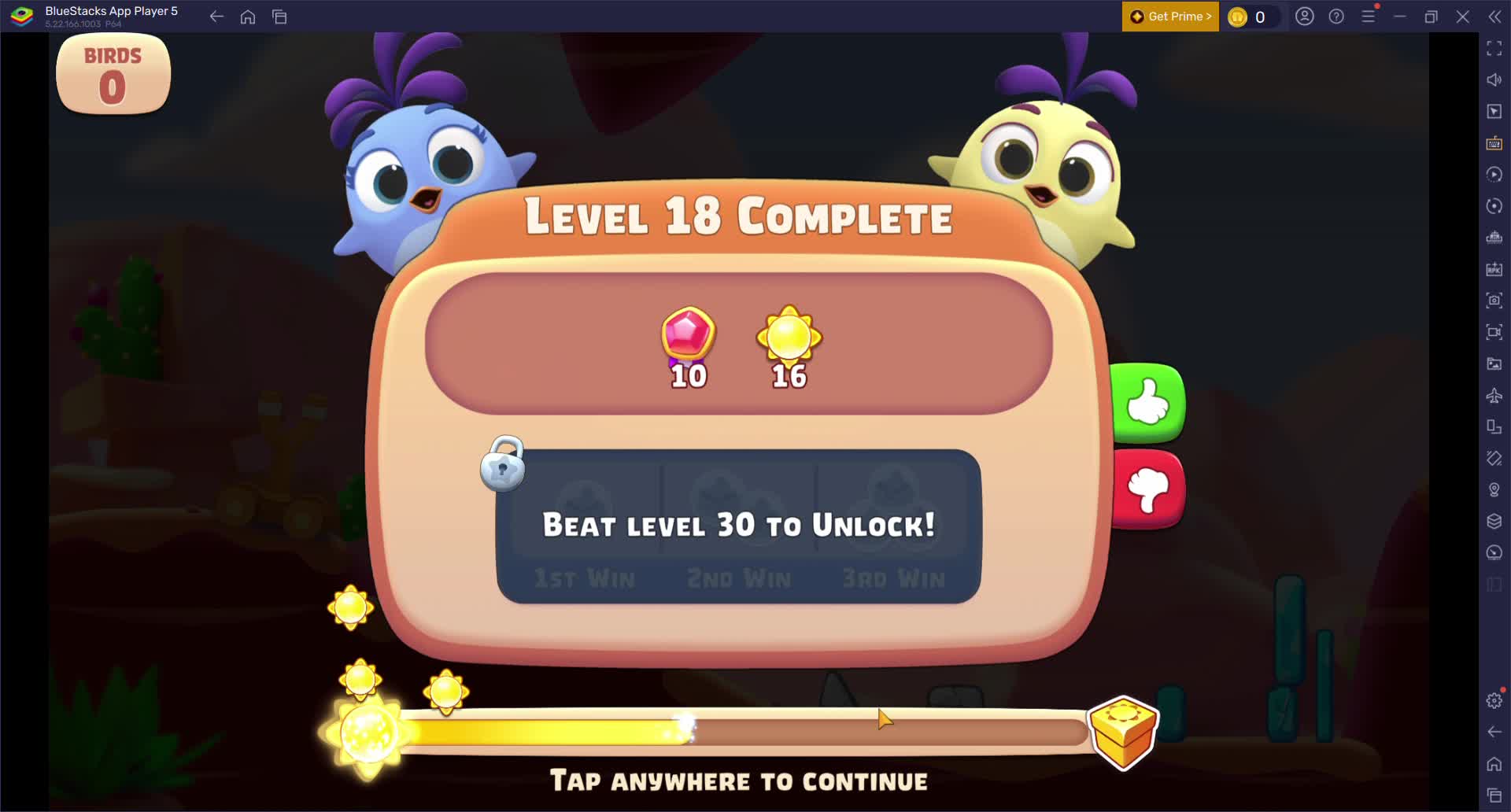 Level 18 Rocky Canyons-Angry Birds Journey
