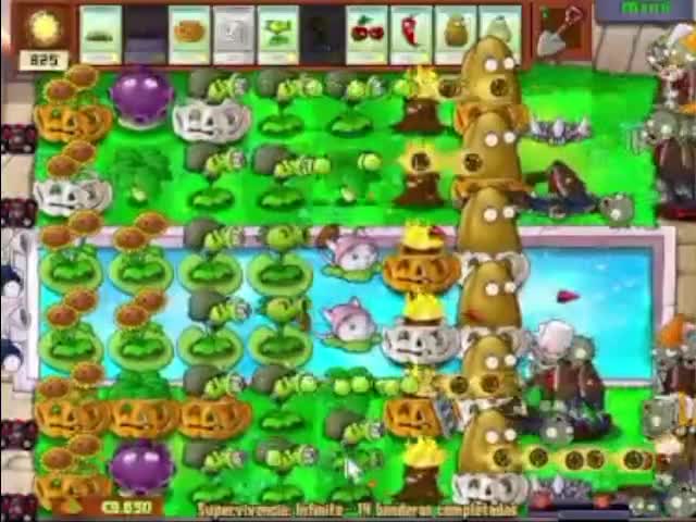 Plantas contra zombies - supervivencia infinita (4/7)