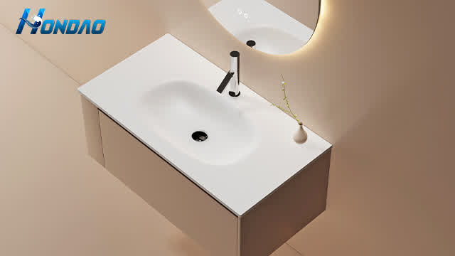 Fashion Non-Porous Corian Solid Surface Wash Basin cabinet basin- HONDAO